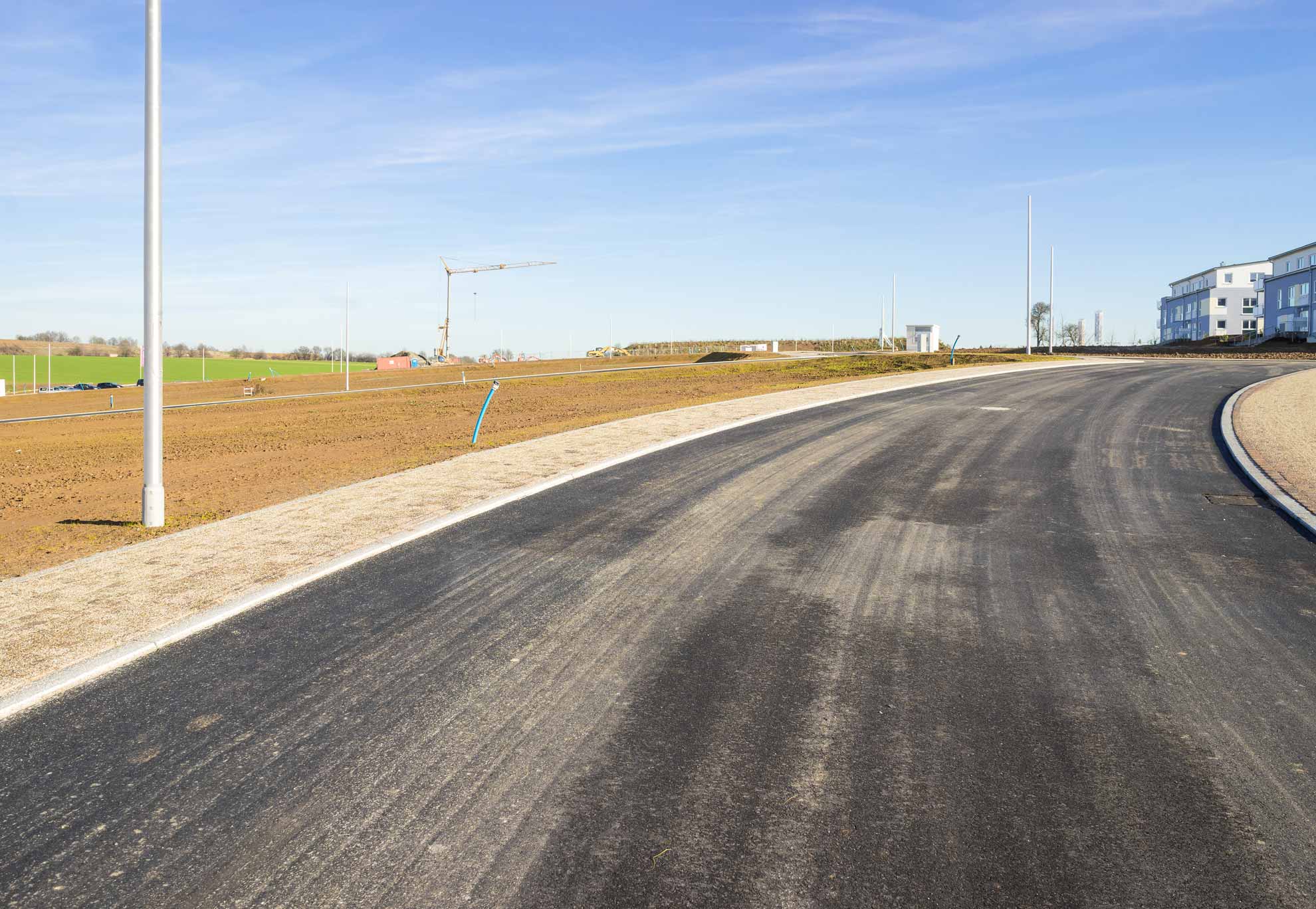 Grundstückserschließung an Straße in Schwerin